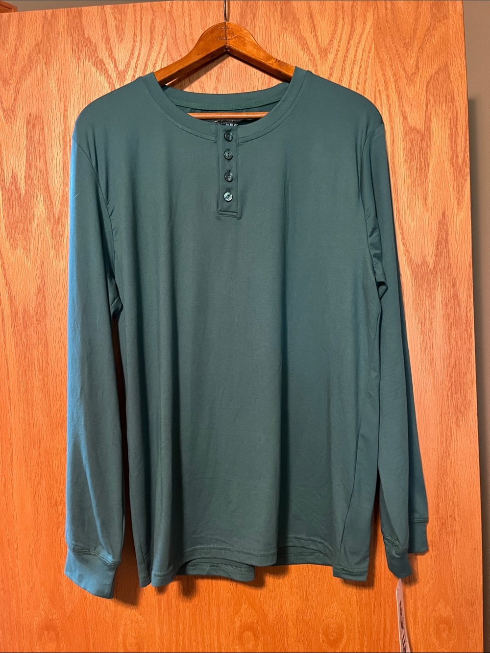 Muk Luks Women's Long-Sleeve Henley in Teal